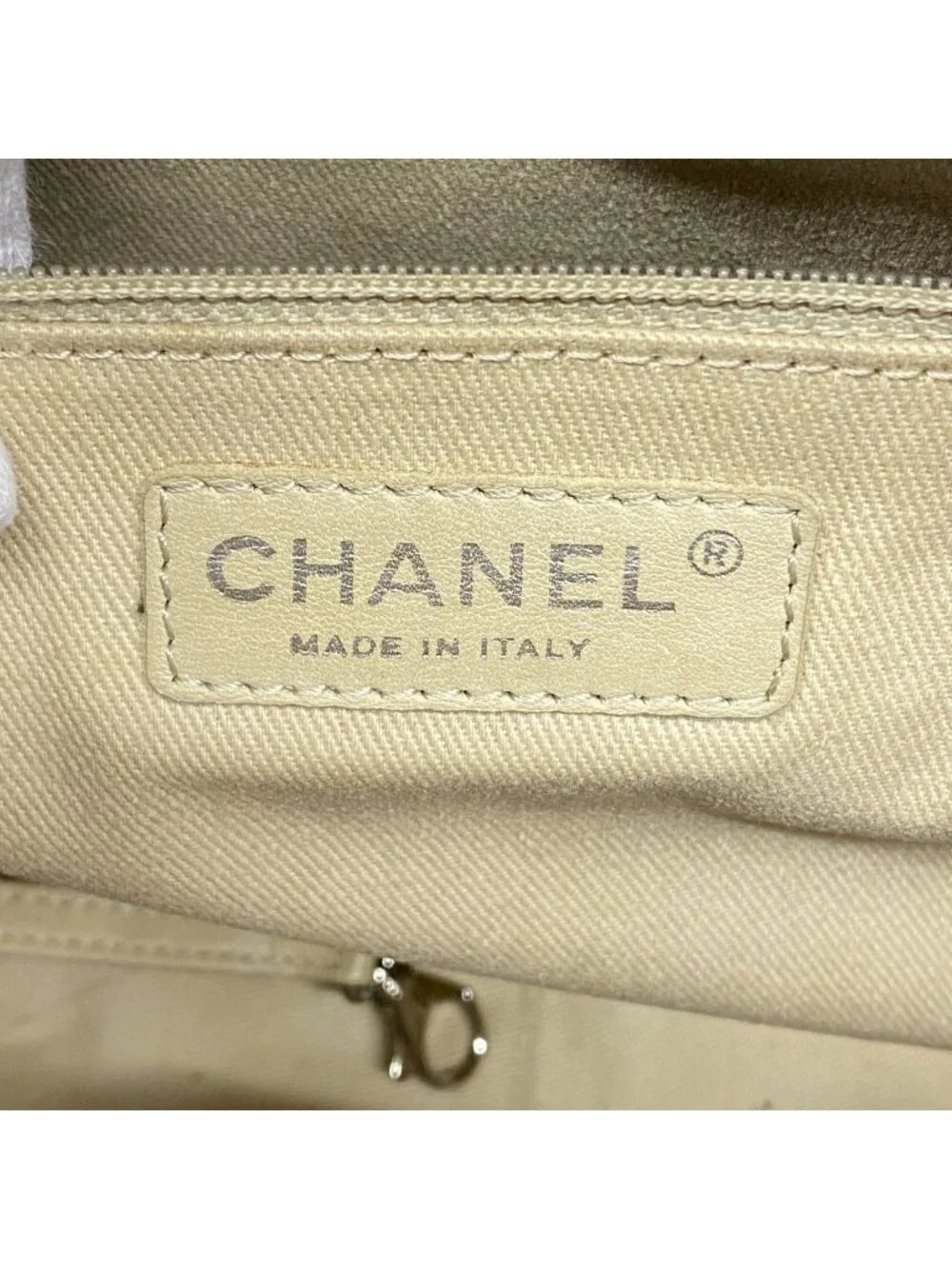 Chanel Chain Tote Quilted Caviar Leather Red Silver